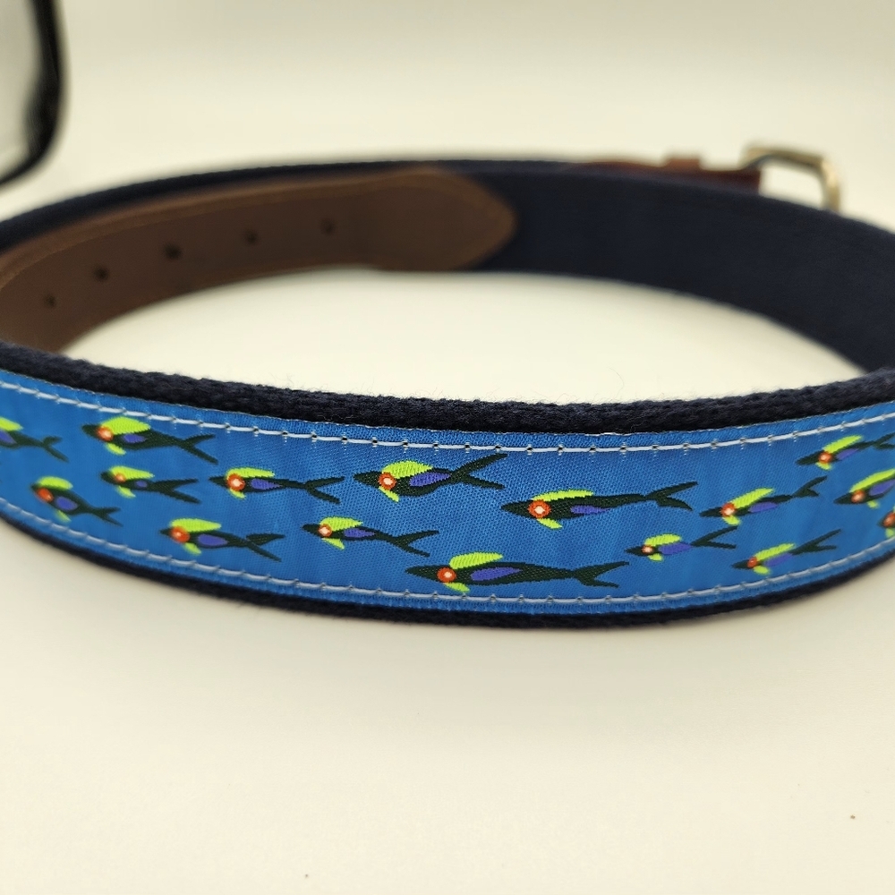The Belted Cow Hopkins Fish School‎ Ribbon Club Belt Size 32